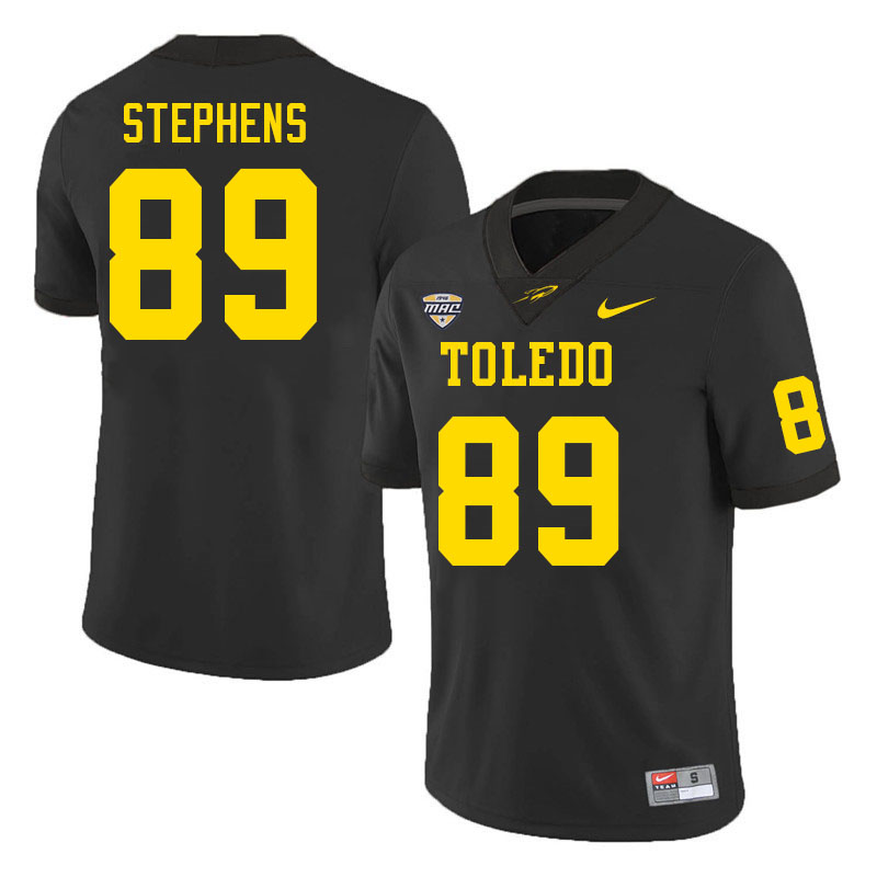 Toledo Rockets #89 Justin Stephens College Football Jerseys Stitched Sale-Black